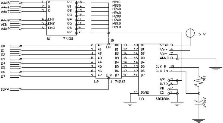 DESKTOP 386SX PC AS DAQ Data AQuisitor circuit