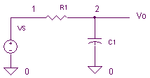 RC Low-Pass passive Filter circuit