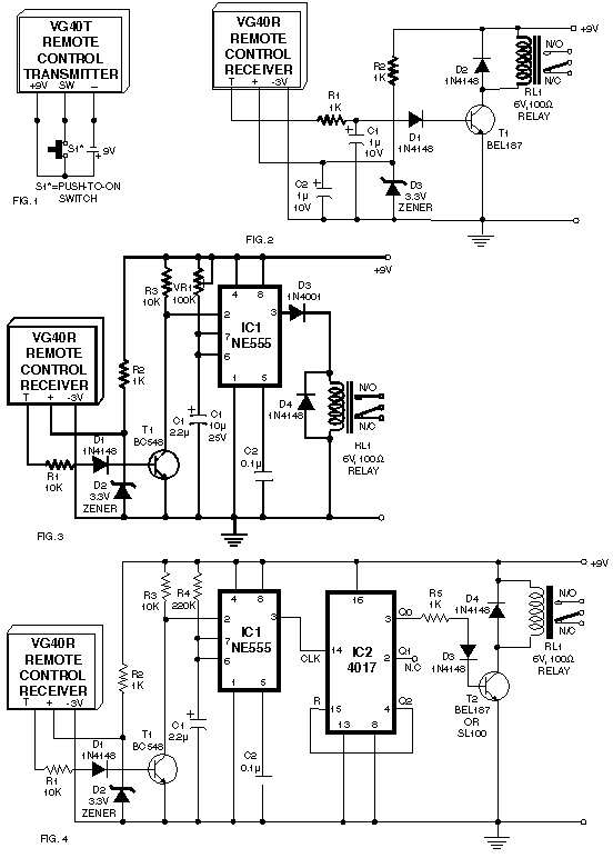 VHF remote control circuit