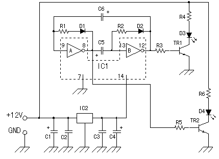 operation explanation of astable multivibrator