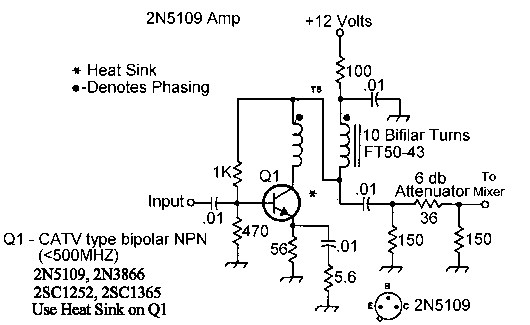Circuit RF Amplifier circuit