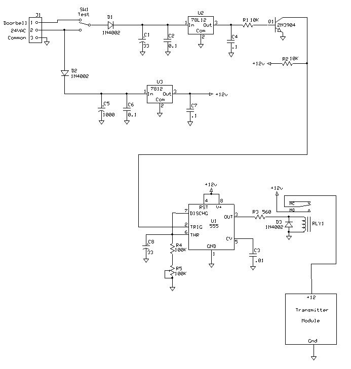 Remote Doorbell Controller circuit
