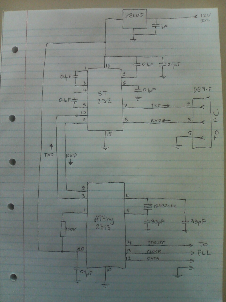 An experiment in programming the AN6311NFA PLL circuit
