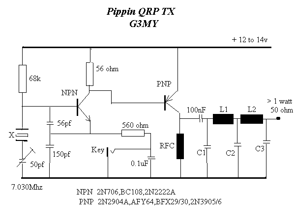 pippin qrp transmitter circuit
