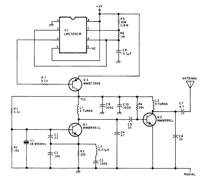 VHF Beacon circuit