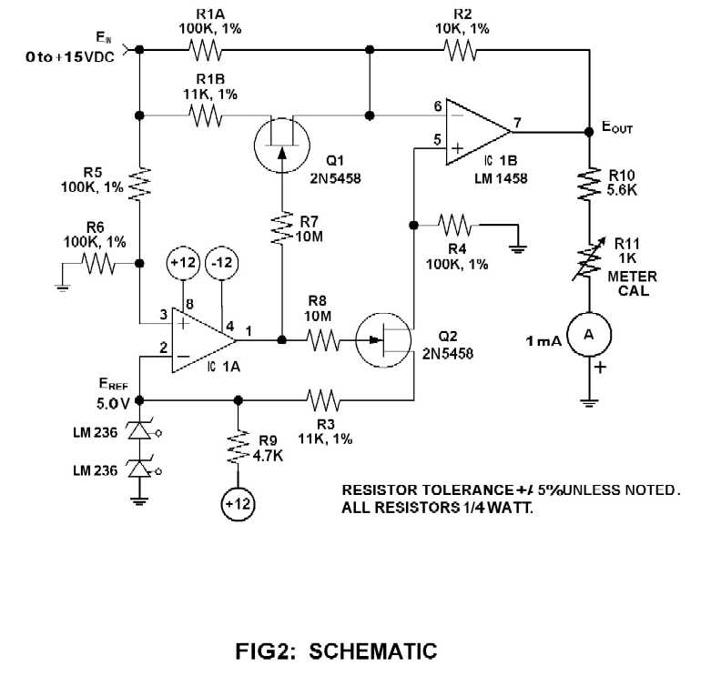 EXPANDED SCALE DC VOLTMETER circuit