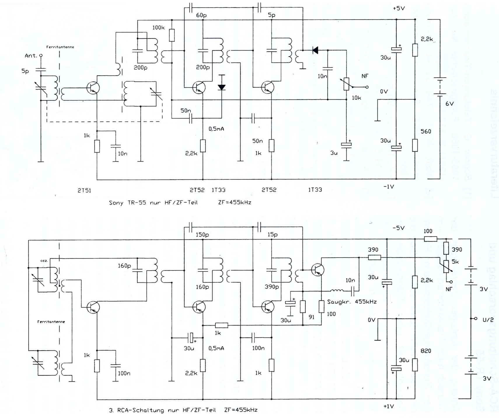 Comments on the Circuits of the first Transistor Radios circuit