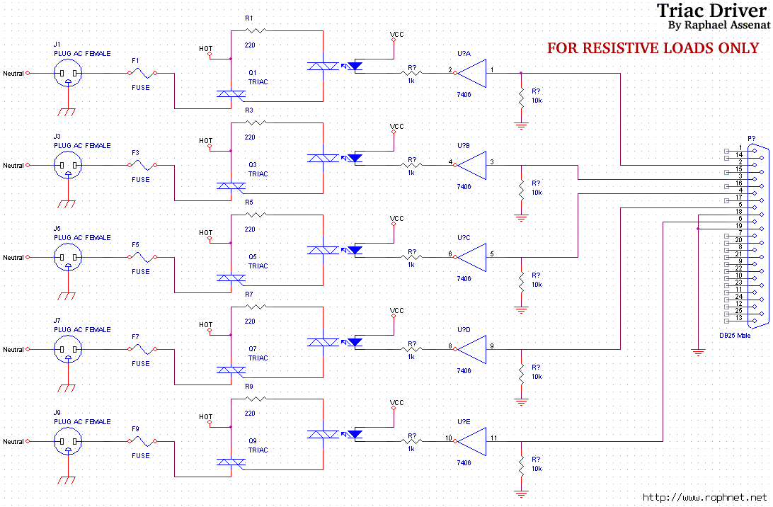 Triac light driver circuit