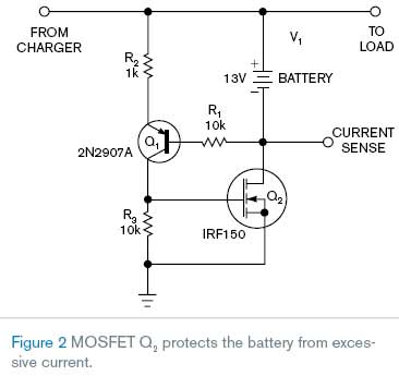 mosfet prevents battery damage