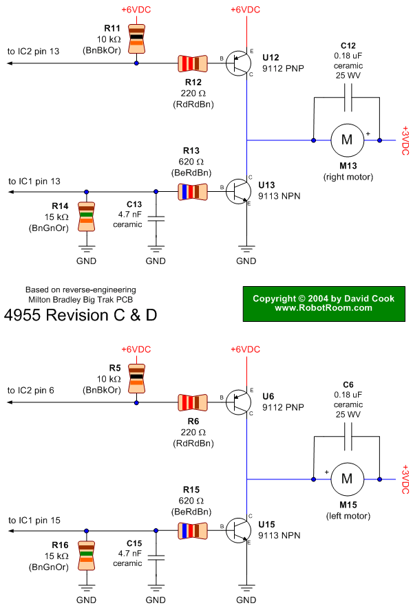 Big Trak Motor Driver Schematic circuit