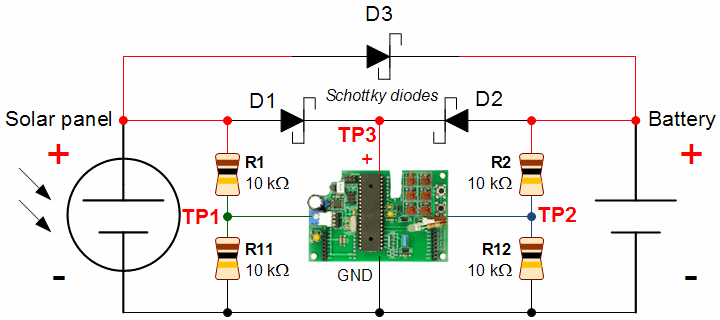 Circuit to Measure Power Supply Voltages circuit