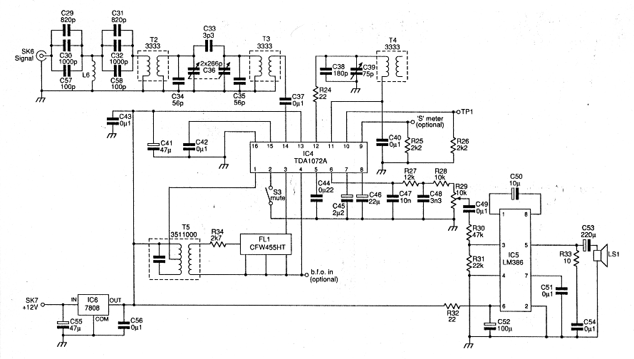 valved transmitter for 35 MHz circuit