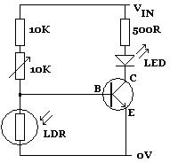 Light Dependent Resistor circuit