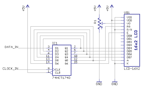 Serial LCD Library circuit