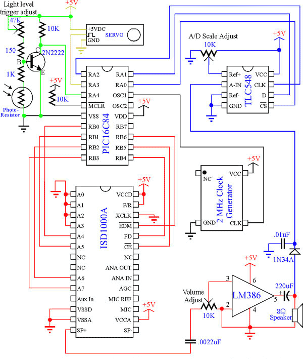 Talking Yoda head circuit