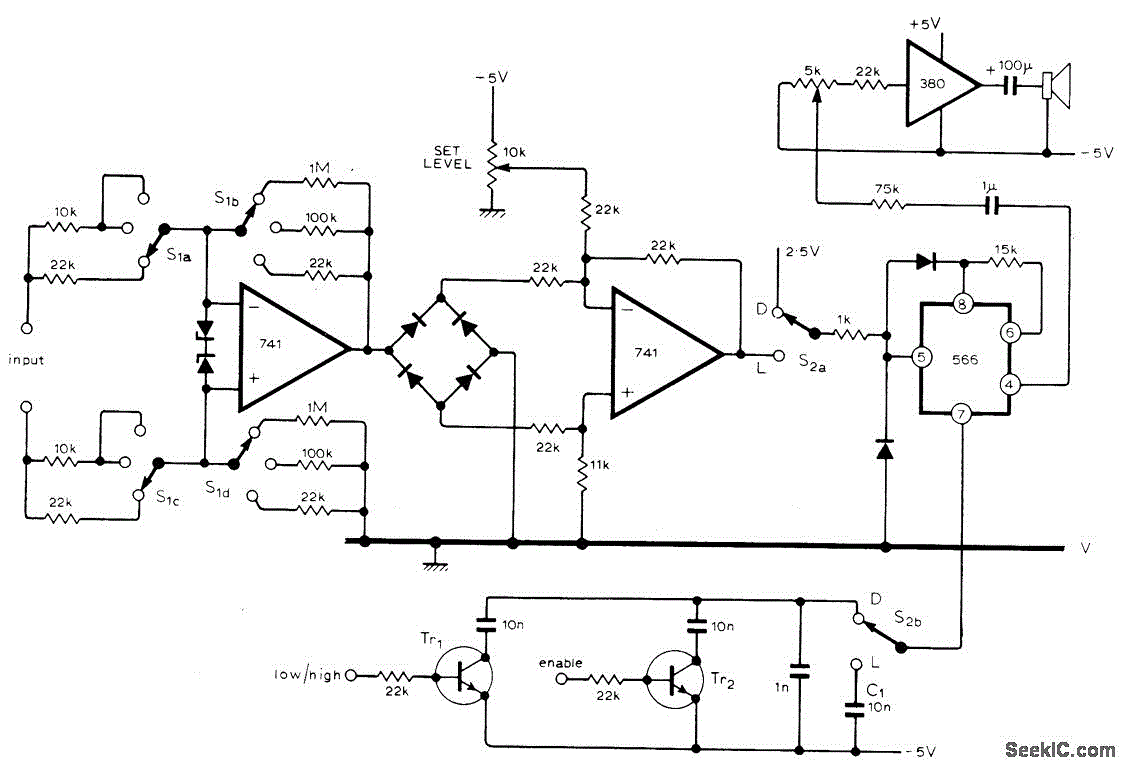 BINARY TONE GENERATOR FOR BLIND circuit