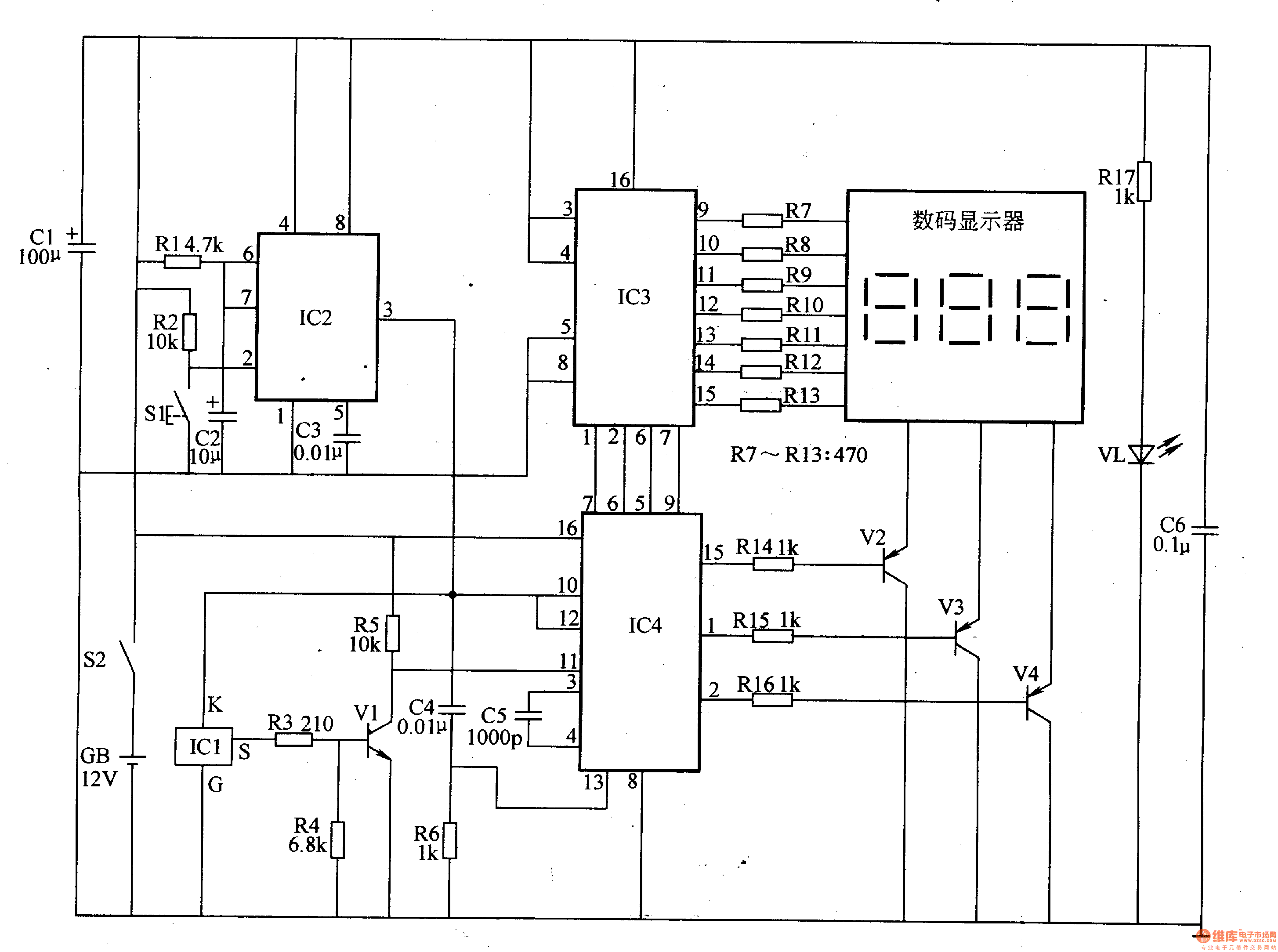 Electronic thermometer2 circuit