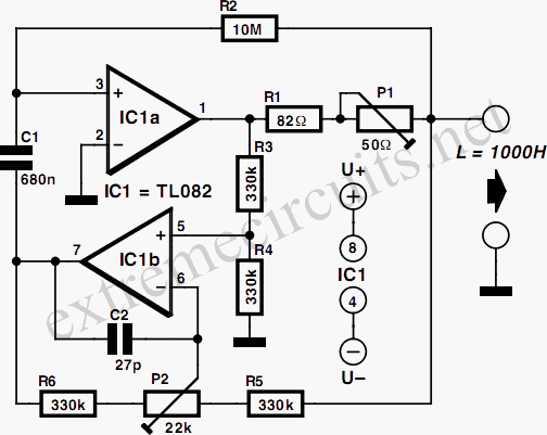 1kH Synthetic Inductor circuit