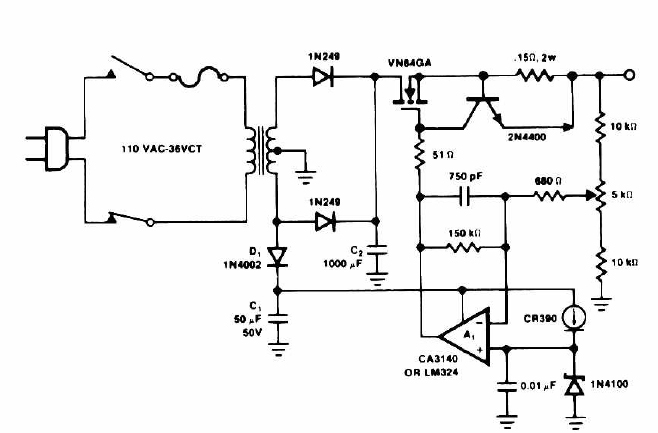 14 Volt Battery Charger Circuit Schematic Diagram circuit