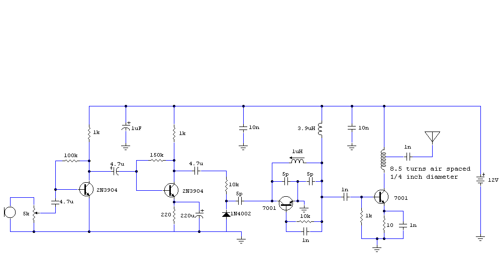4 transistor 500mw fm transmitter circuit