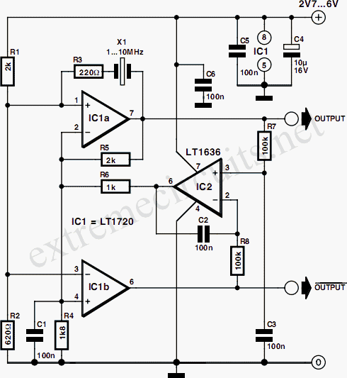 Comparator Based Crystal Oscillator circuit
