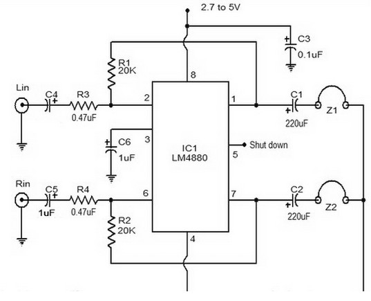 Hi Fi headphone amplifier