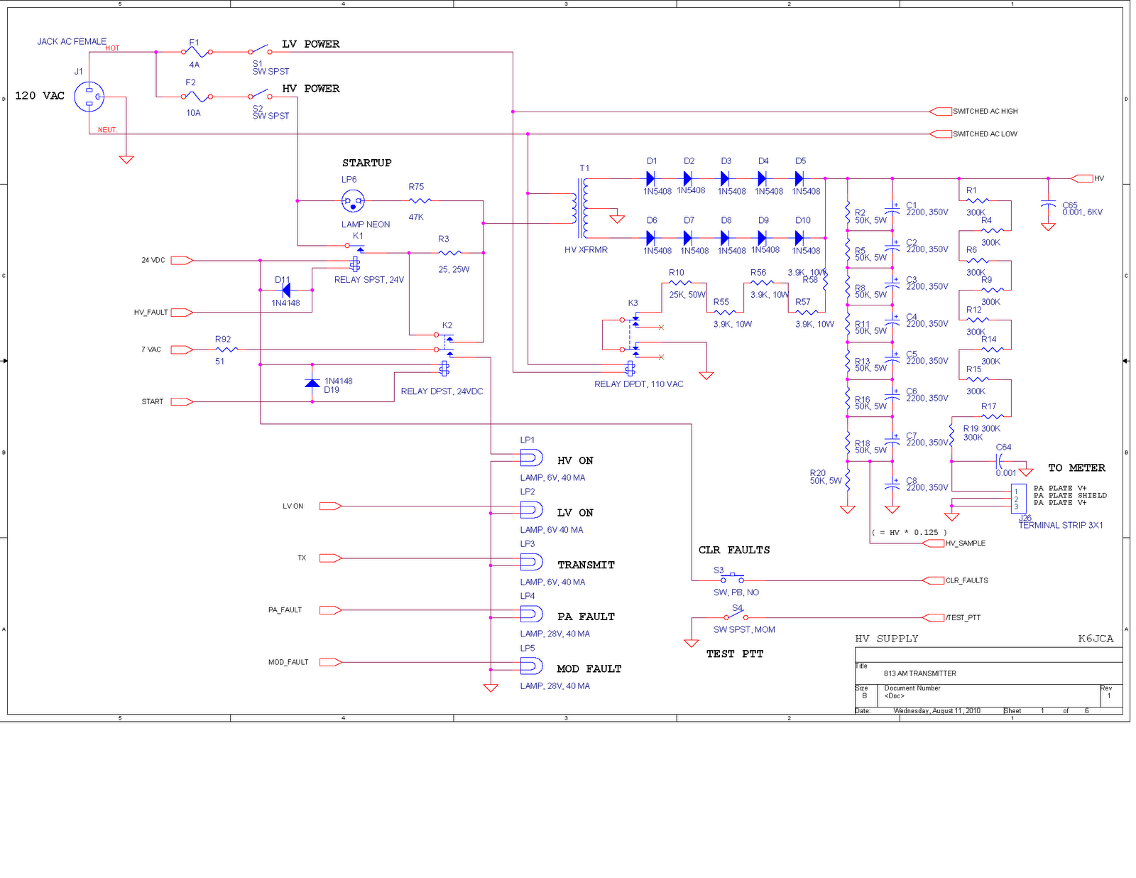 am transmitter 813 style part 3 – Circuit Schematic