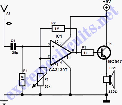 Wire Tracer (Receiver) – Circuit Schematic