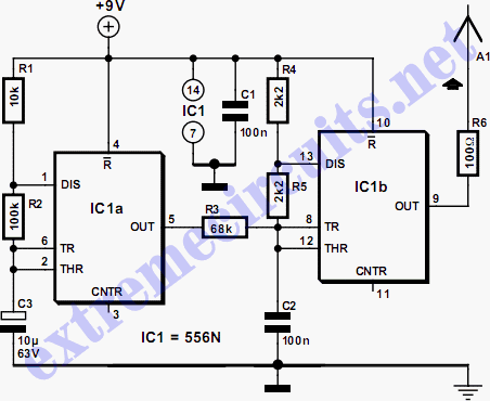 Wire Tracer (Transmitter) – Circuit Schematic