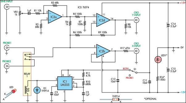 curve tracer adaptor schematics circuit