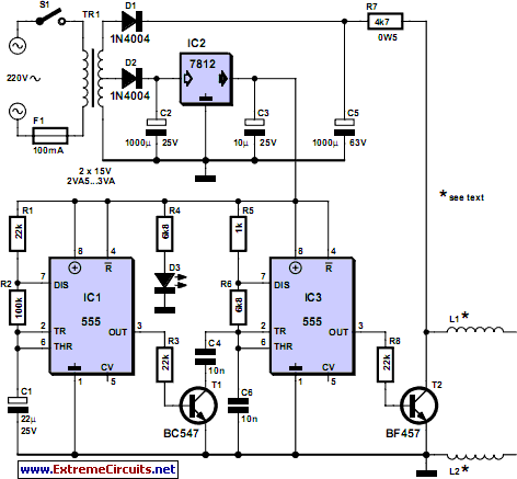 pipe descaler schematics circuit