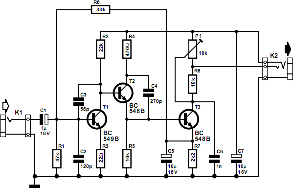 HiFi preamplifier for computer soundcard circuit