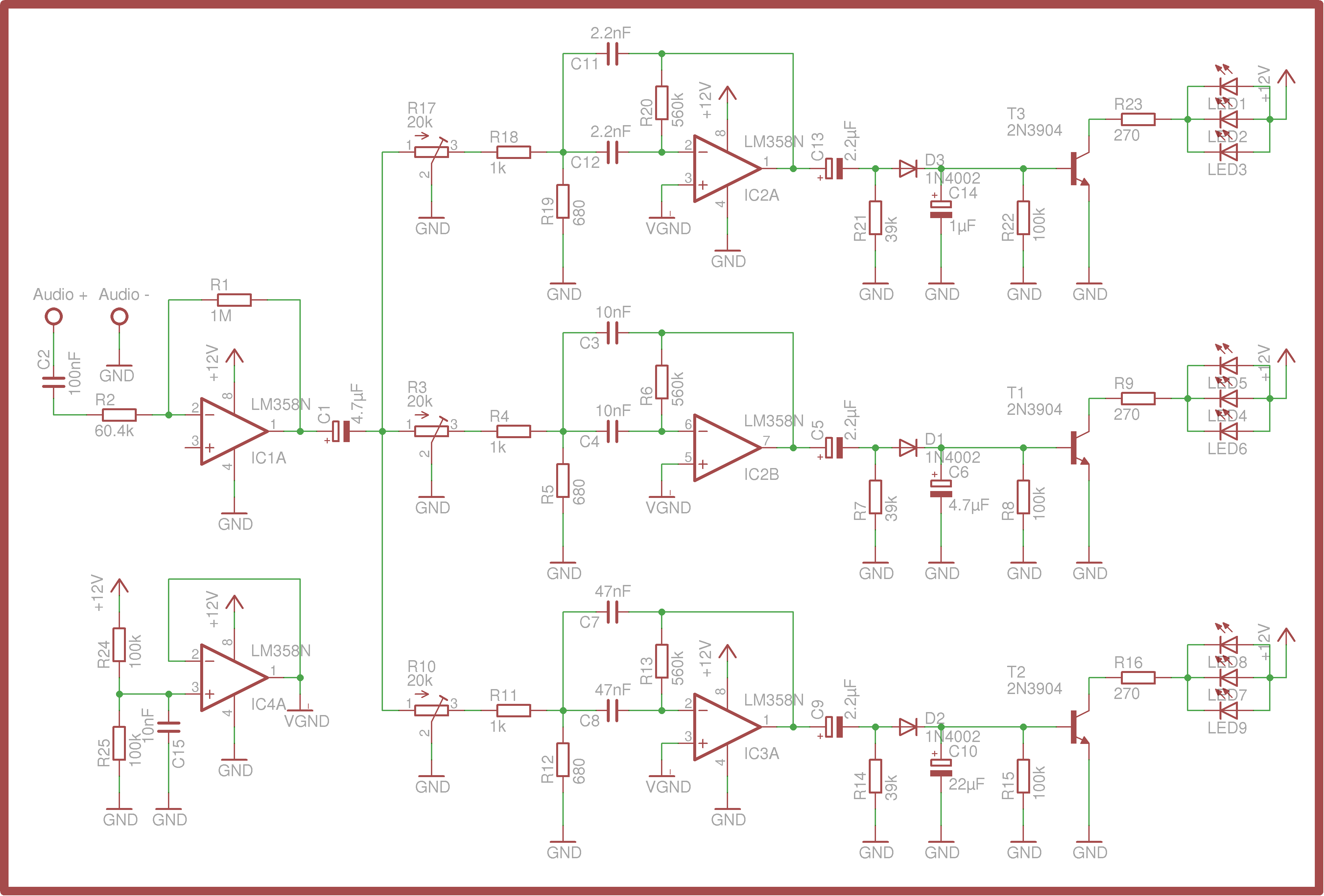 colour organ – Circuit Schematic