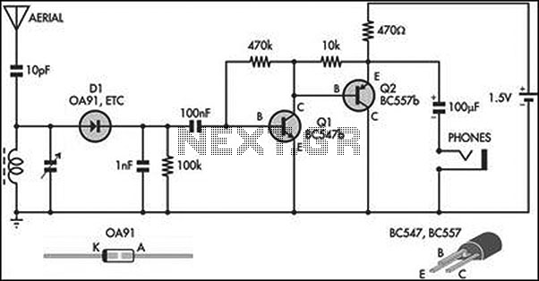 Simple AM Radio Receiver circuit and explanation circuit