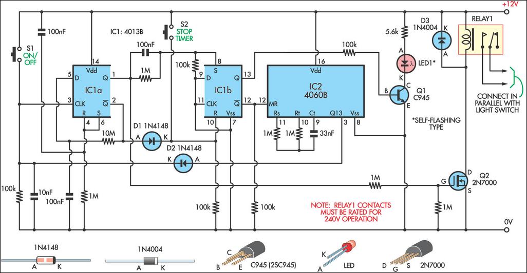 Switch Timer For Bathroom Light circuit