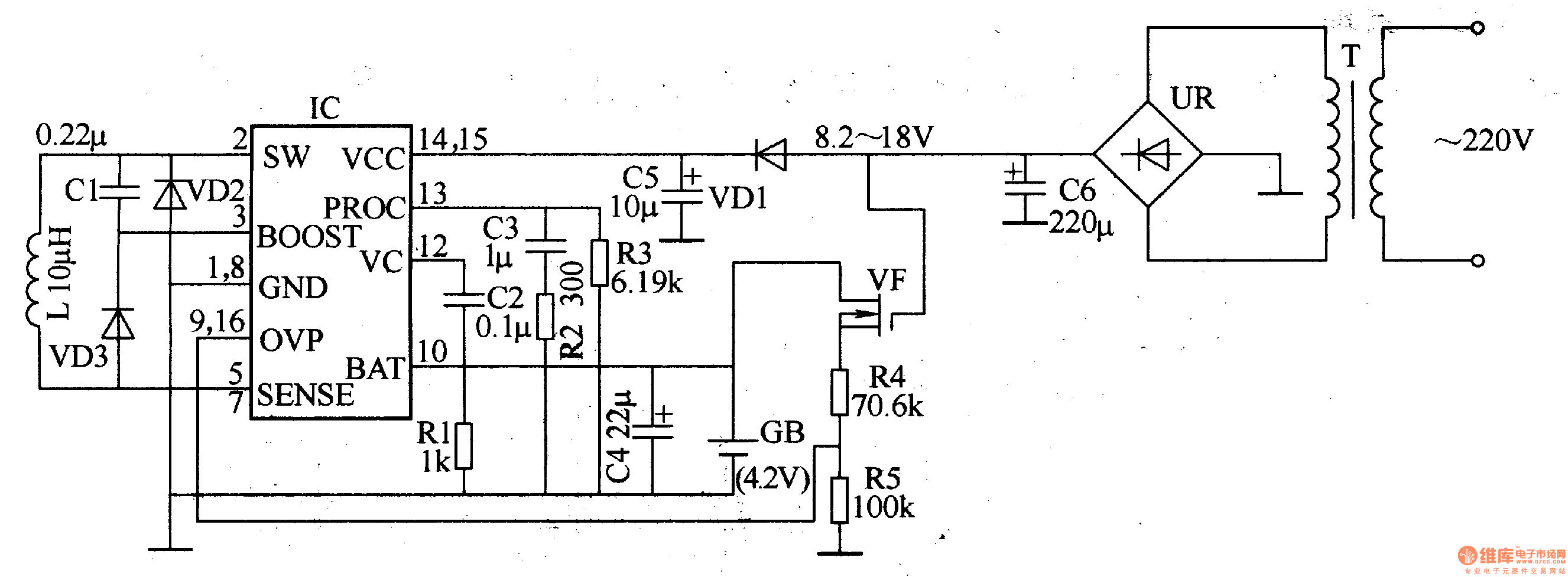 Lithium-ion Battery Charger One circuit