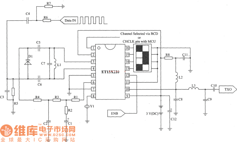 FM  FSK 27MHz transmitter circuit