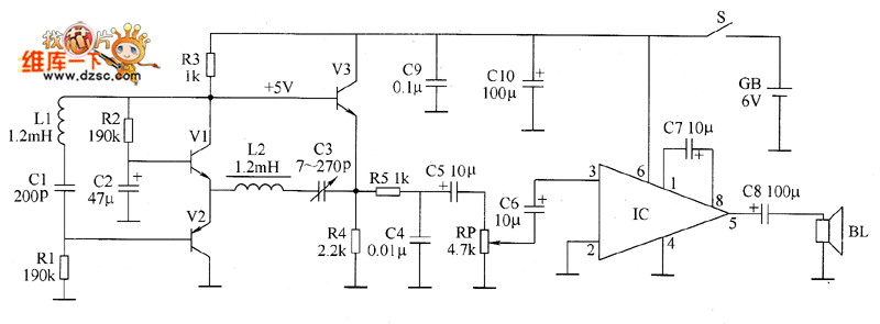 Metal detector circuit diagram 3 circuit