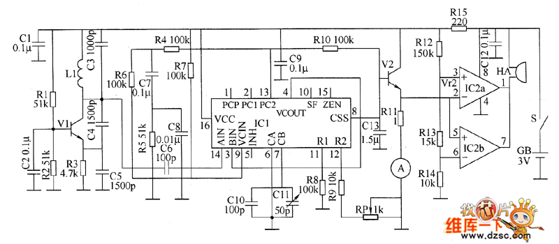Metal detector circuit diagram 8 circuit