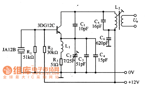 27MHz quartz crystal oscillator circuit