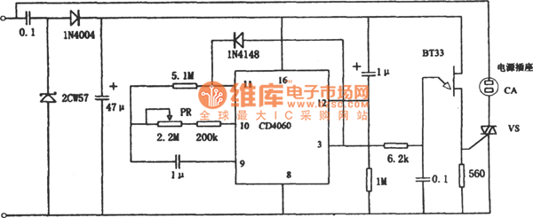 Preset Outage Timer of Electric Cooker Remote_Control circuit