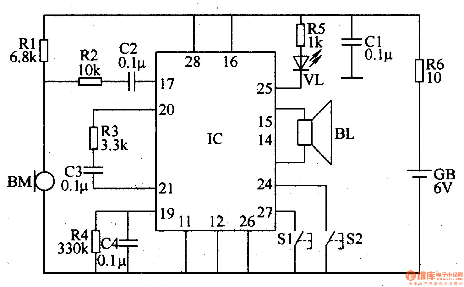 Recordable electronic doorbell circuit