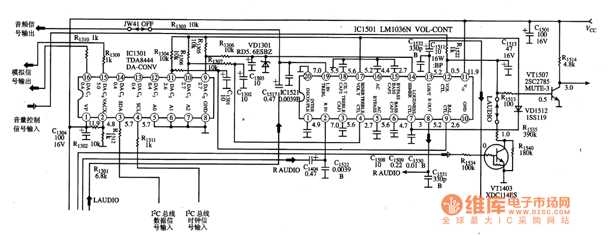 The converter IC circuit diagram circuit