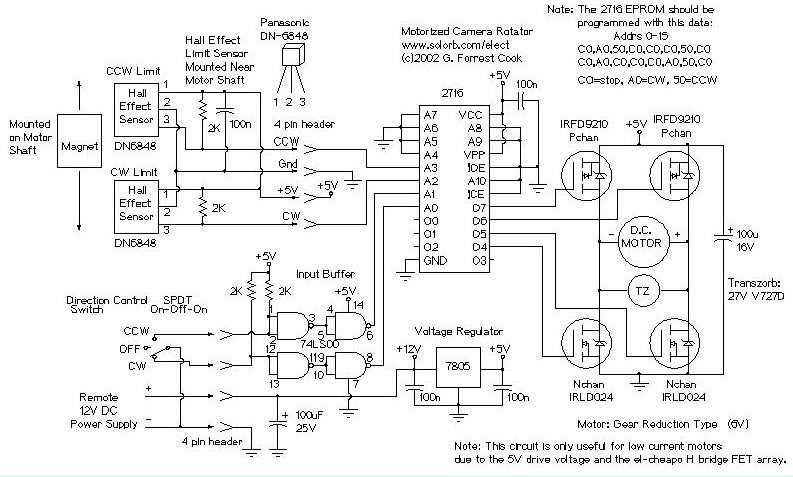 Motorized Video Camera Mount circuit