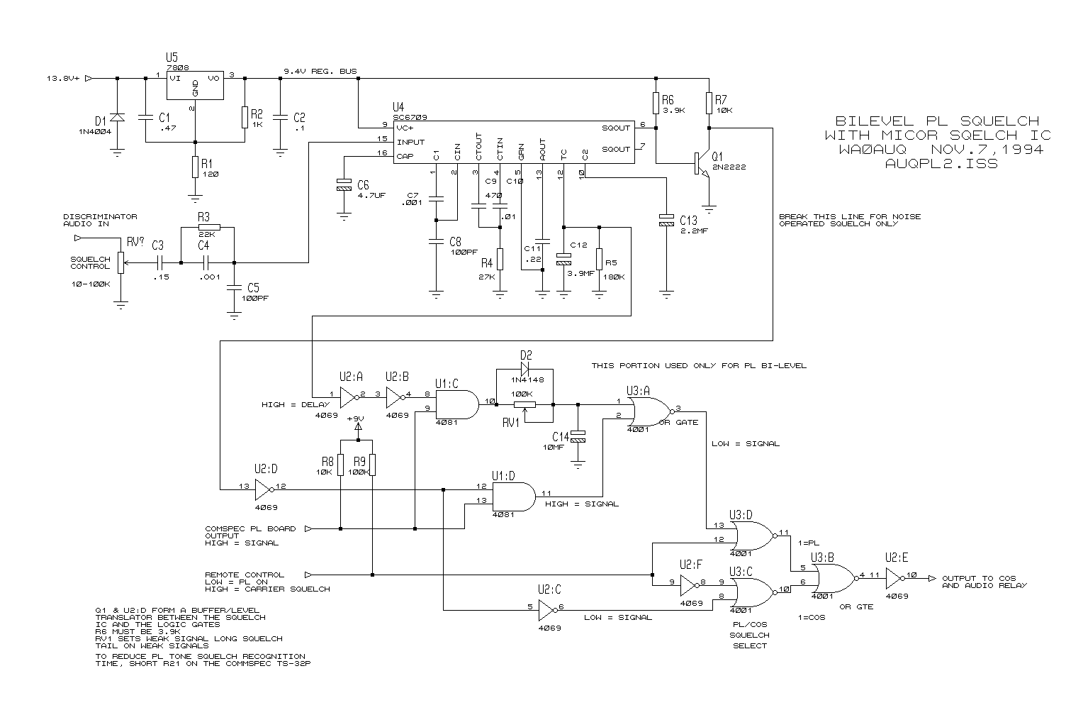 Bi-Level Squelch circuit