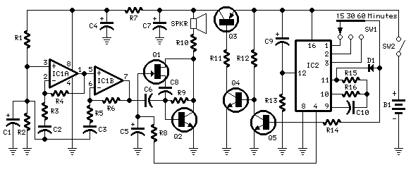 Rain sound effect Generator circuit