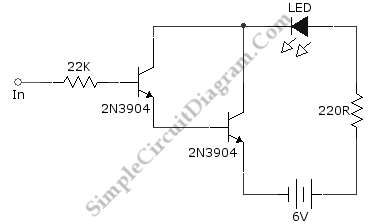 Darlington Transistor Pair Logic Probe circuit