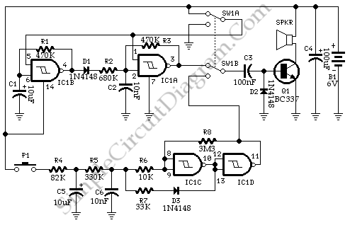 Dual Tone Single IC Siren circuit