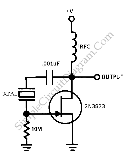 JFET Pierce Crystal Oscillator circuit