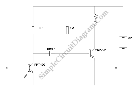Relay Circuit Detects Light Change circuit